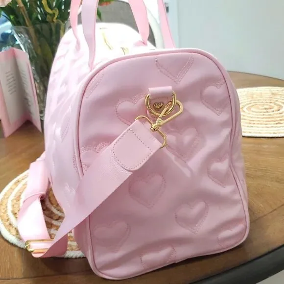 Stoney Clover Lane x Target Pink Heart Duffle Weekender Bag - Picture 4 of 8